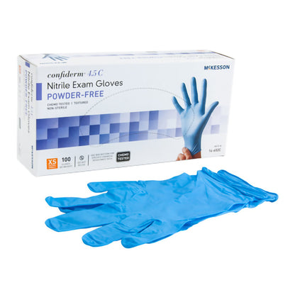 McKesson Confiderm® 4.5C Nitrile Exam Gloves, Blue