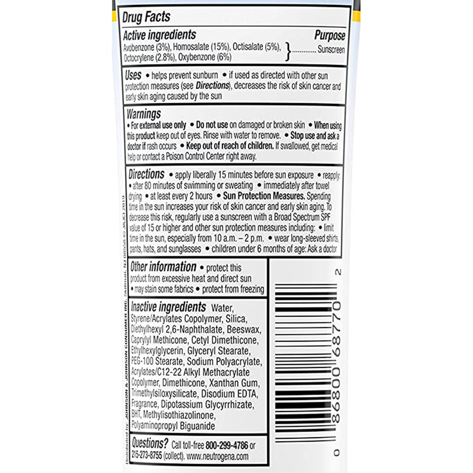 Neutrogena® Ultra Sheer Dry-touch Sunscreen SPF 70