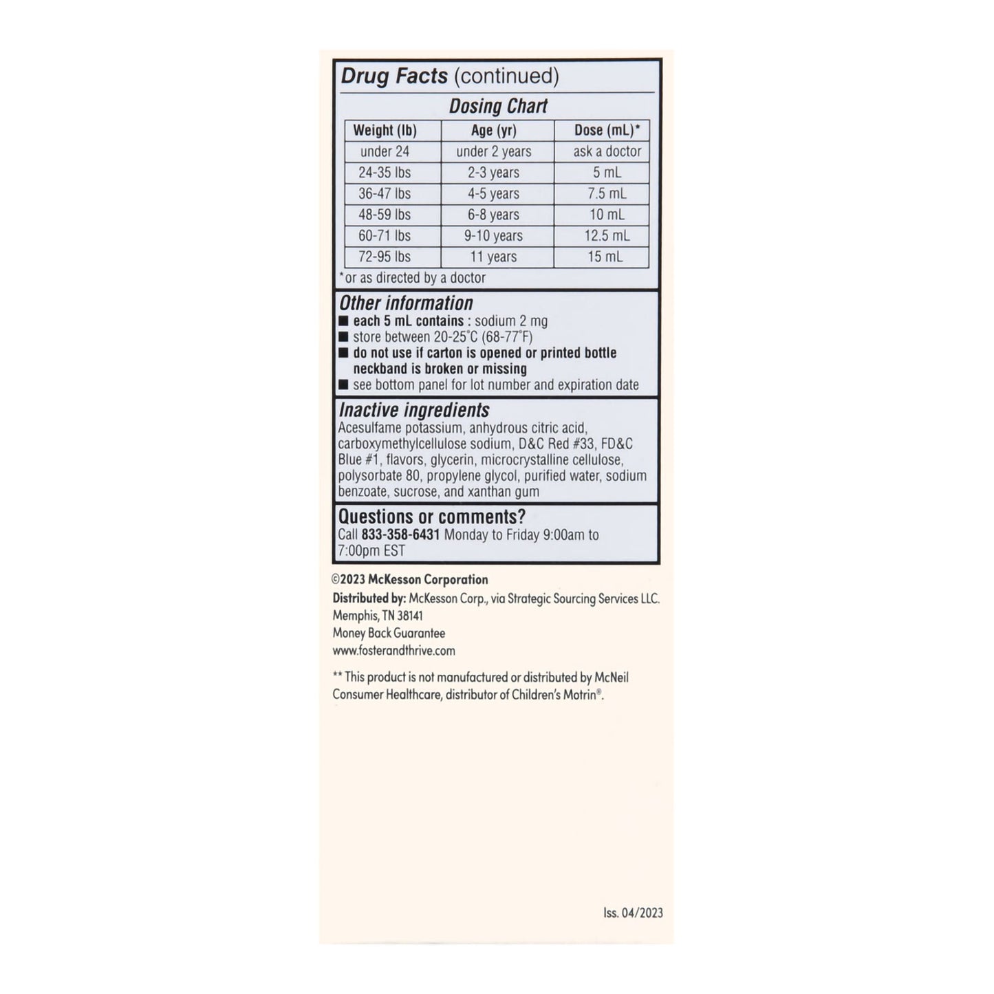Foster & Thrive™ Children's Ibuprofen Oral Suspension Grape