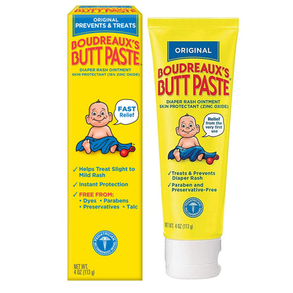 Boudreaux's Original Butt Paste Diaper Rash Treatment, 16% Zinc Oxide, Tube