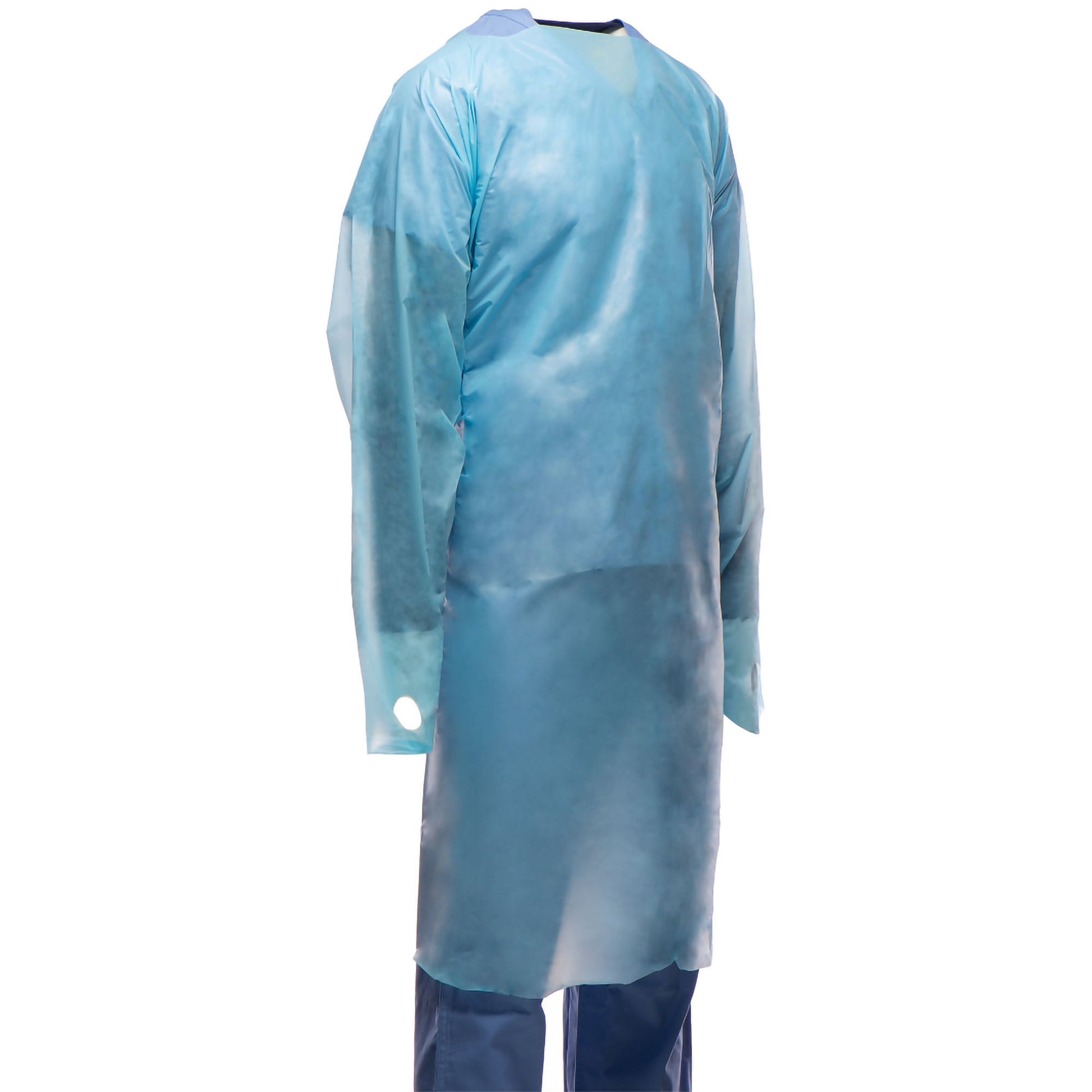 Protective Procedure Gown One Size Fits Most Blue NonSterile Not Rated Disposable