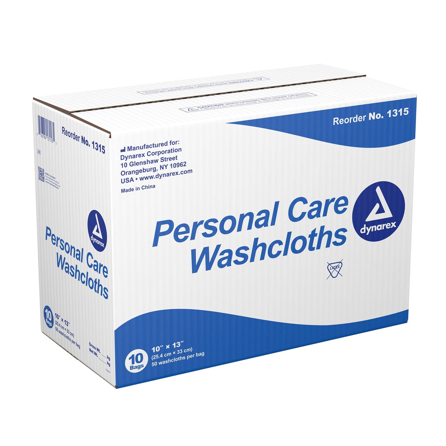 dynarex® Personal Care Washcloth, Disposable