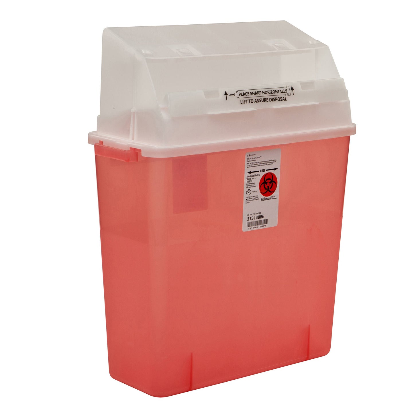 Sharps-A-Gator™ Multi-purpose Sharps Container, 3 Gallon