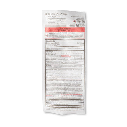 ChloraPrep Clear Skin Prep Solution Foam Applicator 2% / 70% Strength CHG (Chlorhexidine Gluconate) / Isopropyl Alcohol