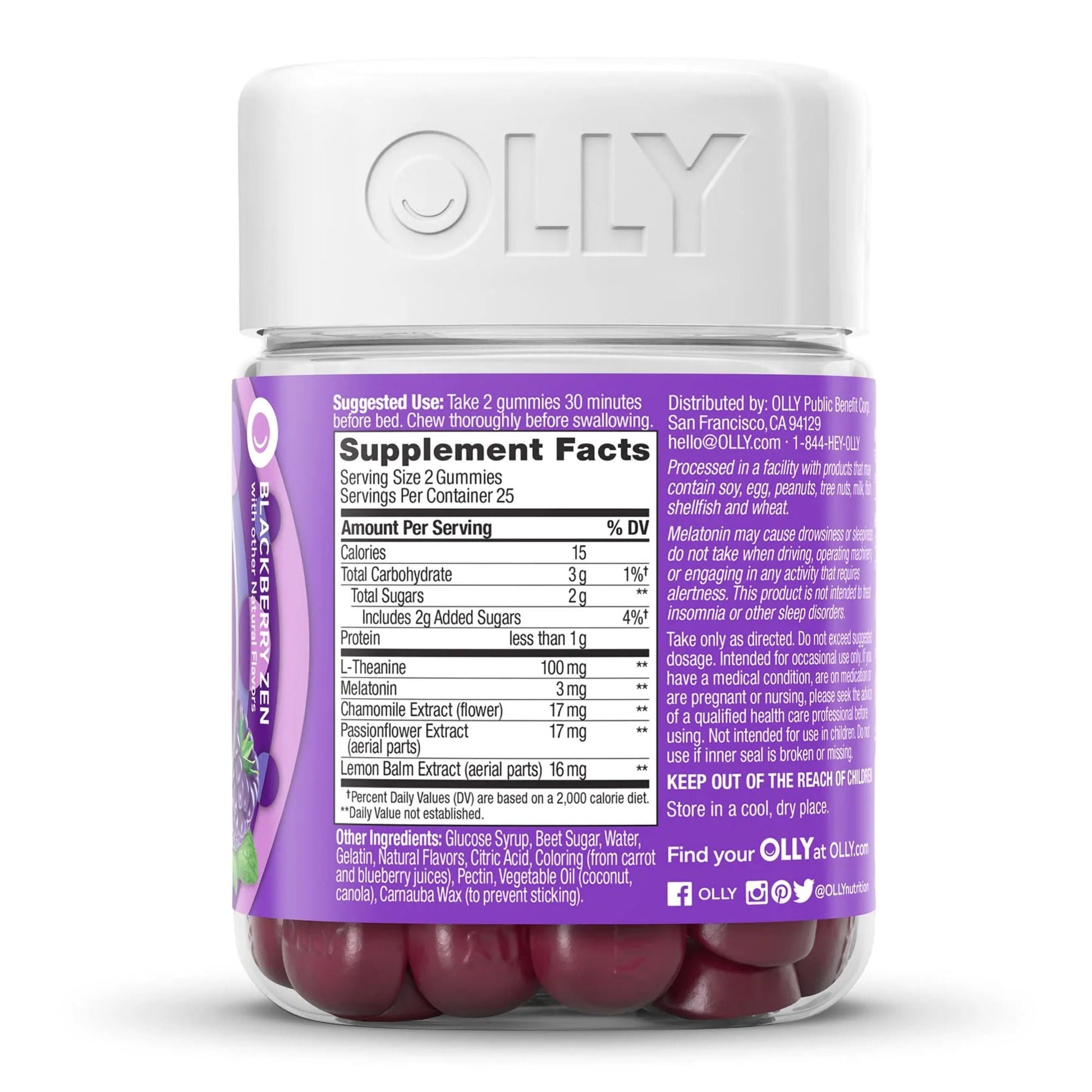 Olly Sleep Gummies, Blackberry Zen