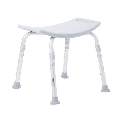 McKesson Aluminum Bath Bench Without Backrest, 15.5 – 19.5 Inch, Gray