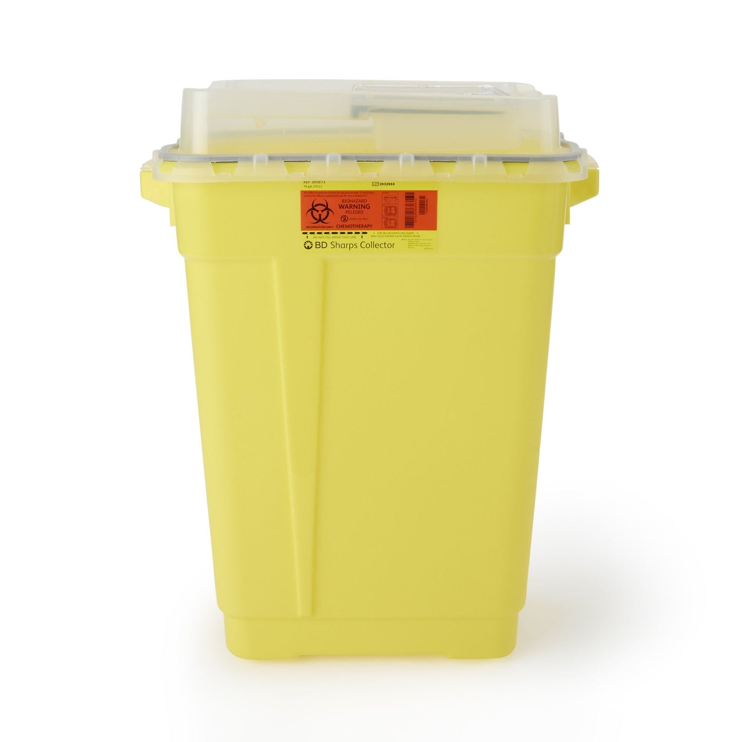 BD Chemotherapy Waste Container Yellow Base 26-1/4 H X 20 W X 14-3/4 D Inch Vertical Entry