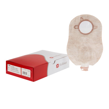 New Image™ Two-Piece Transparent Urostomy Pouch, Flange, Red Match