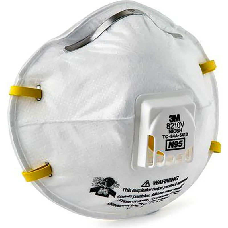 3M 8210V N95 Disposable Particulate Respirator with Cool Flow Valve Box of 10