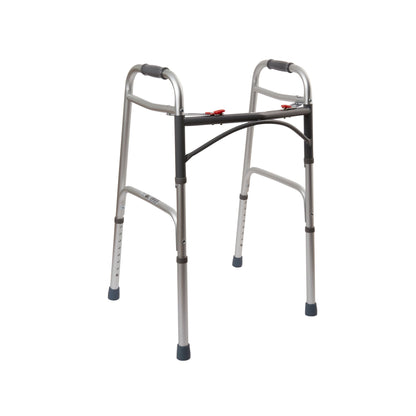 drive™ Deluxe Aluminum Dual Release Folding Walker, 32 – 39 Inch Height