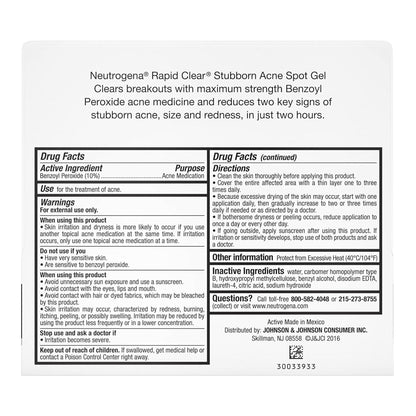 Neutrogena® Rapid Clear Stubborn Acne Spot 10% Benzoyl Peroxide Gel