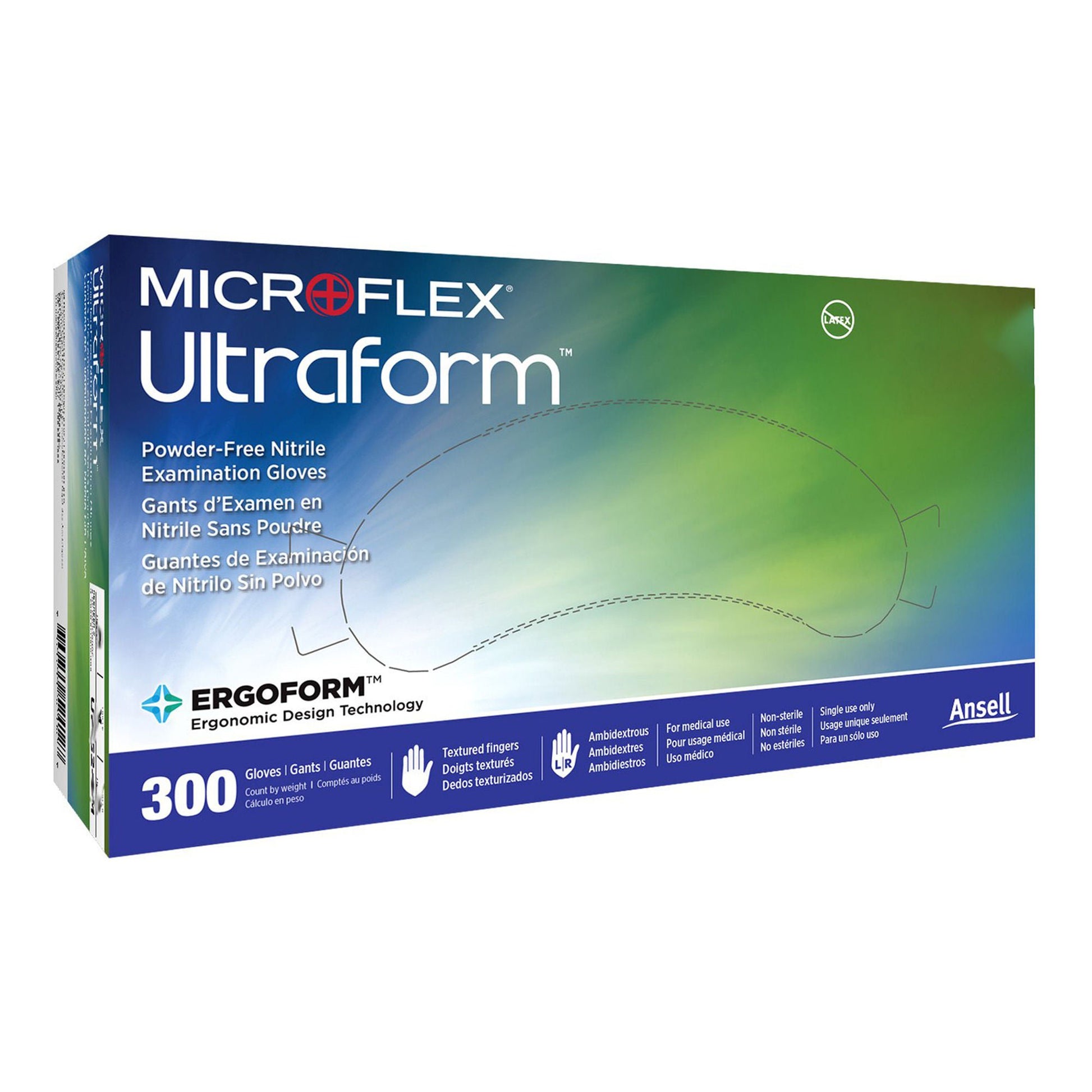 Ultraform® Nitrile Exam Gloves, Blue - view 8