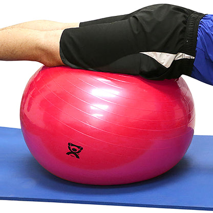 CanDo® Inflatable Exercise Ball, Red, 30 Inches