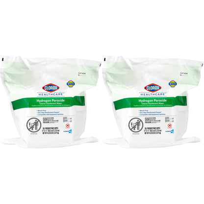 Clorox Healthcare® Hydrogen Peroxide Cleaner Disinfectant Wipes, Refill Pouch