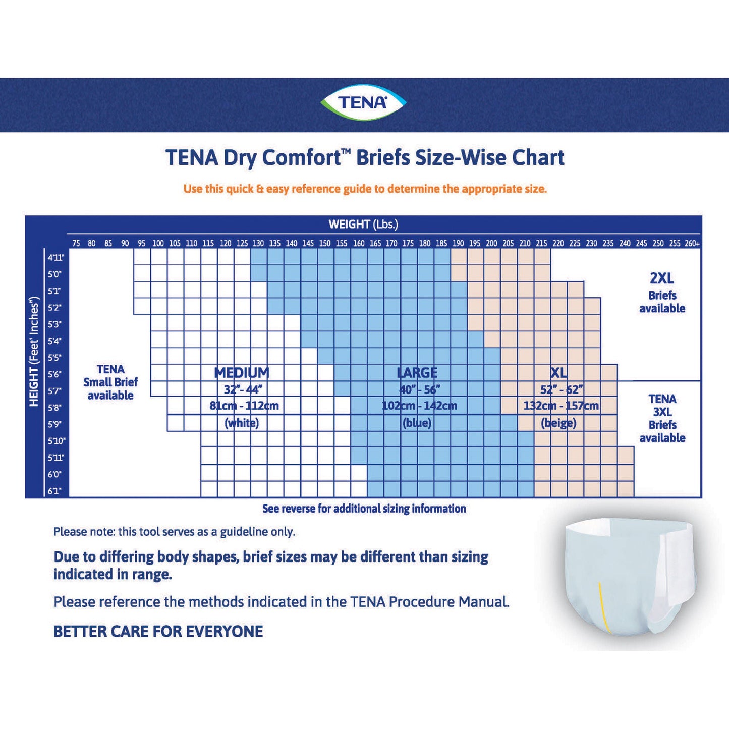 Tena® Dry Comfort™ Briefs with Curvdefence™, 32 – 44 Inch, Five Drops