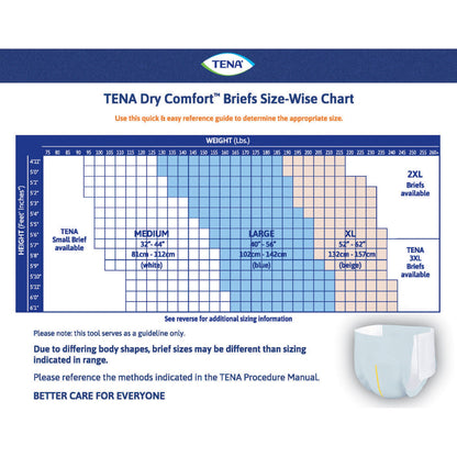 Tena® Dry Comfort™ Briefs with Curvdefence™, 32 – 44 Inch, Five Drops