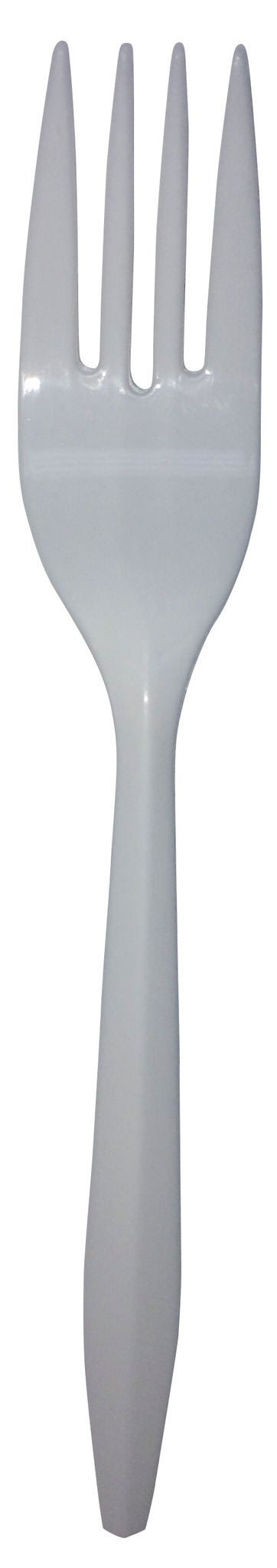 Empress Fork Medium Weight White Plastic
