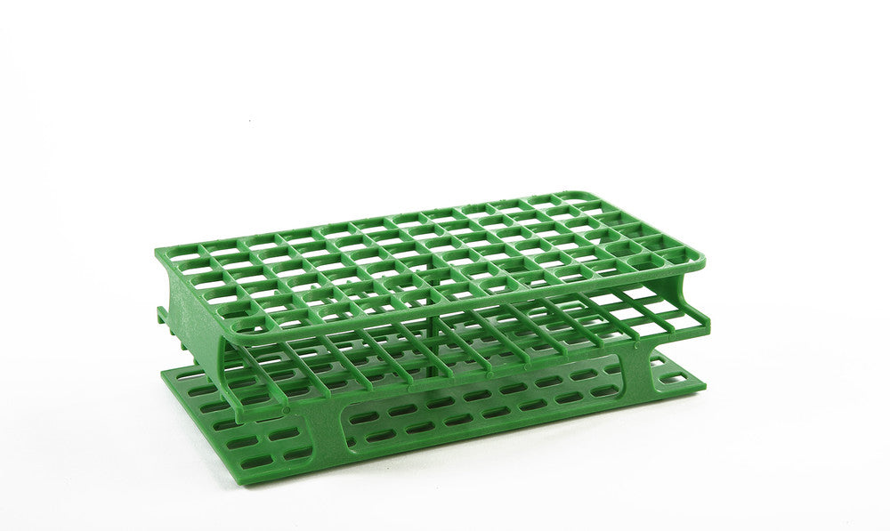 Heathrow Scientific OneRack® Test Tube Racks - POM — Full-Size | 13mm (72-Place) / Green, HS27511C
