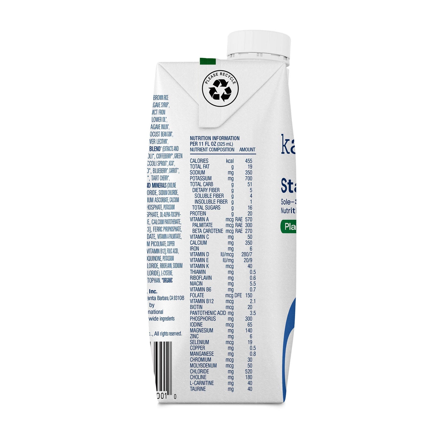 Kate Farms® Standard 1.4 Sole-Source Nutrition Formula, carton