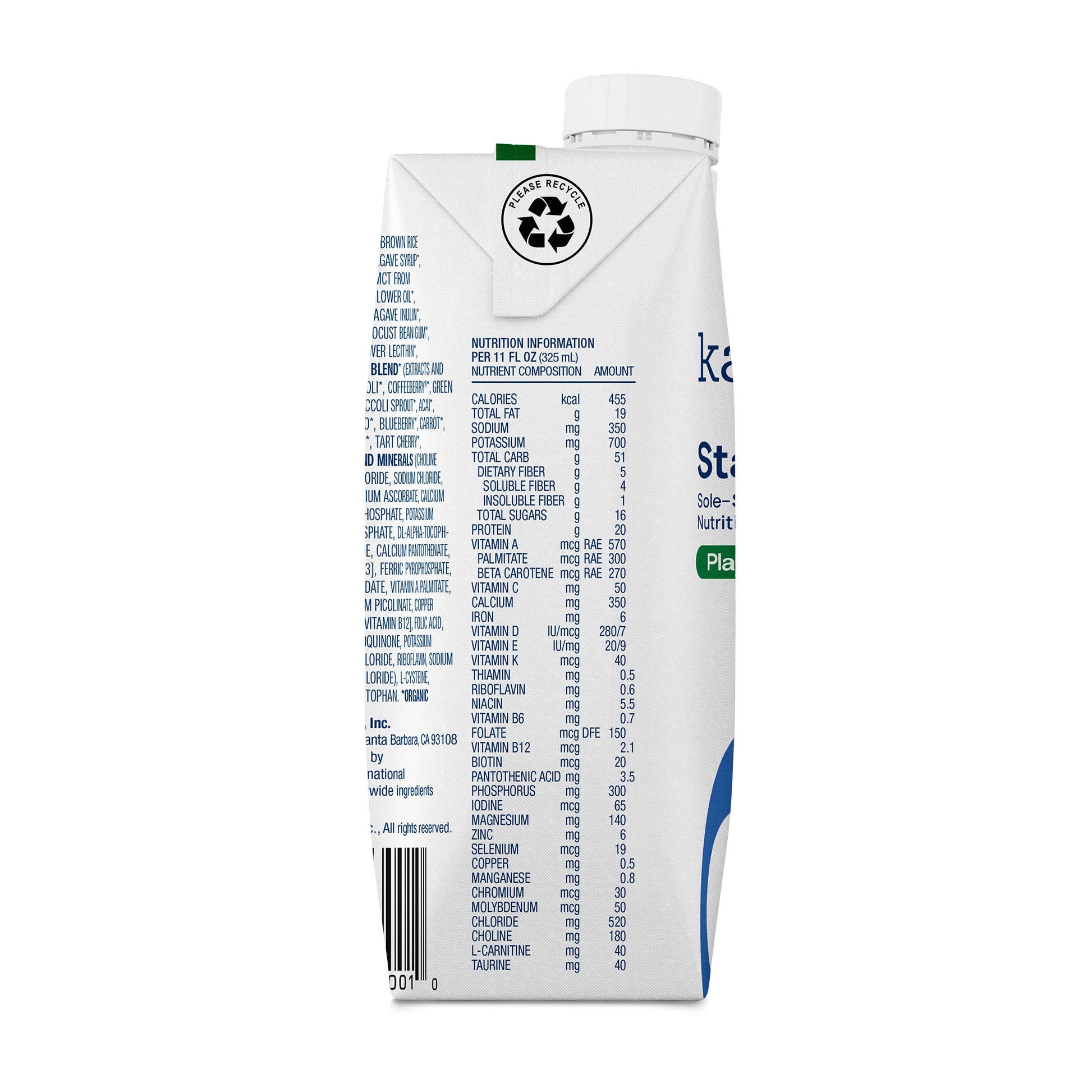 Kate Farms® Standard 1.4 Sole-Source Nutrition Formula, carton