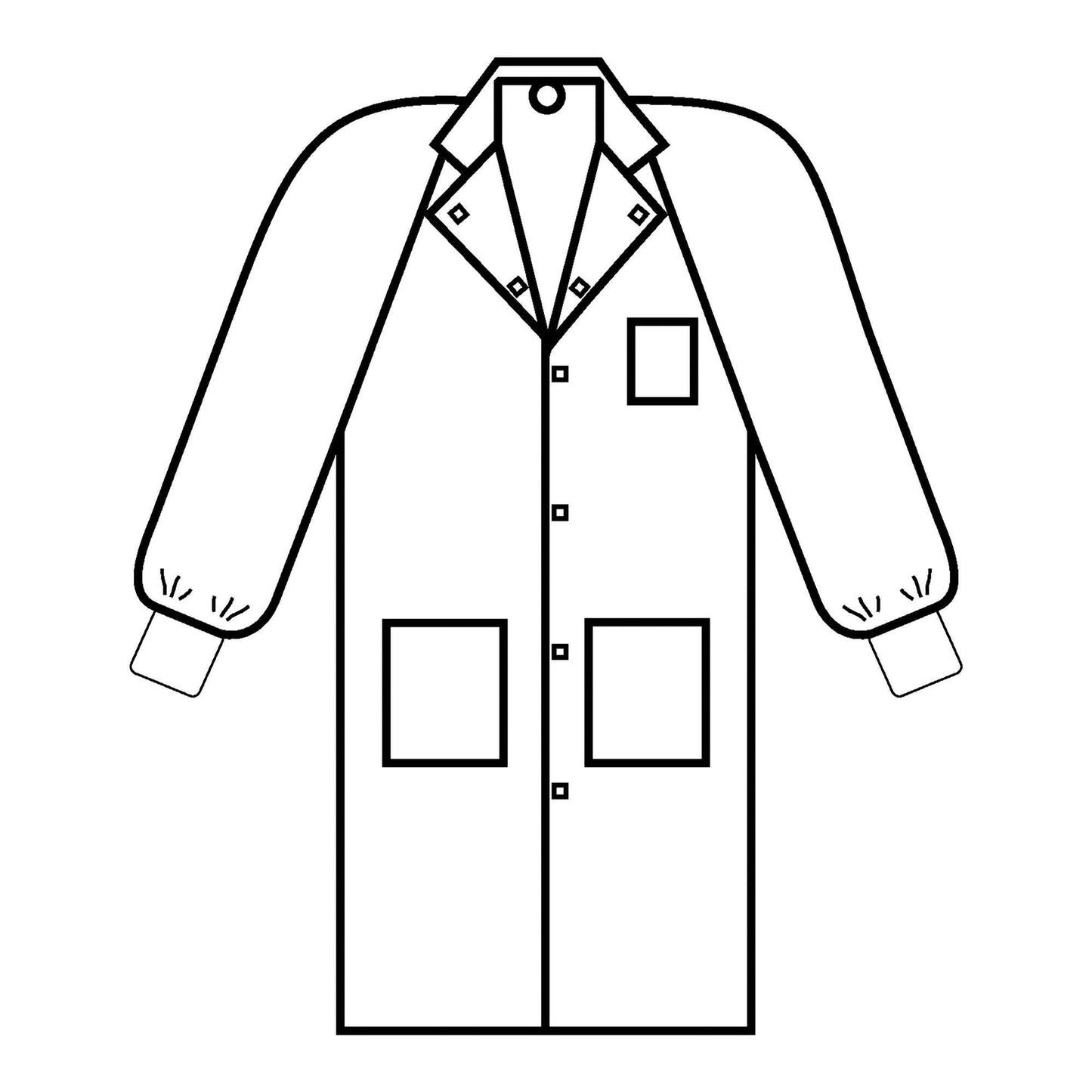 Halyard Universal Precautions Lab Coat, Large