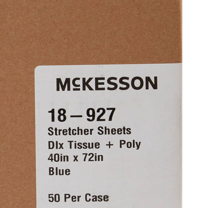 McKesson Blue Flat Stretcher Sheet