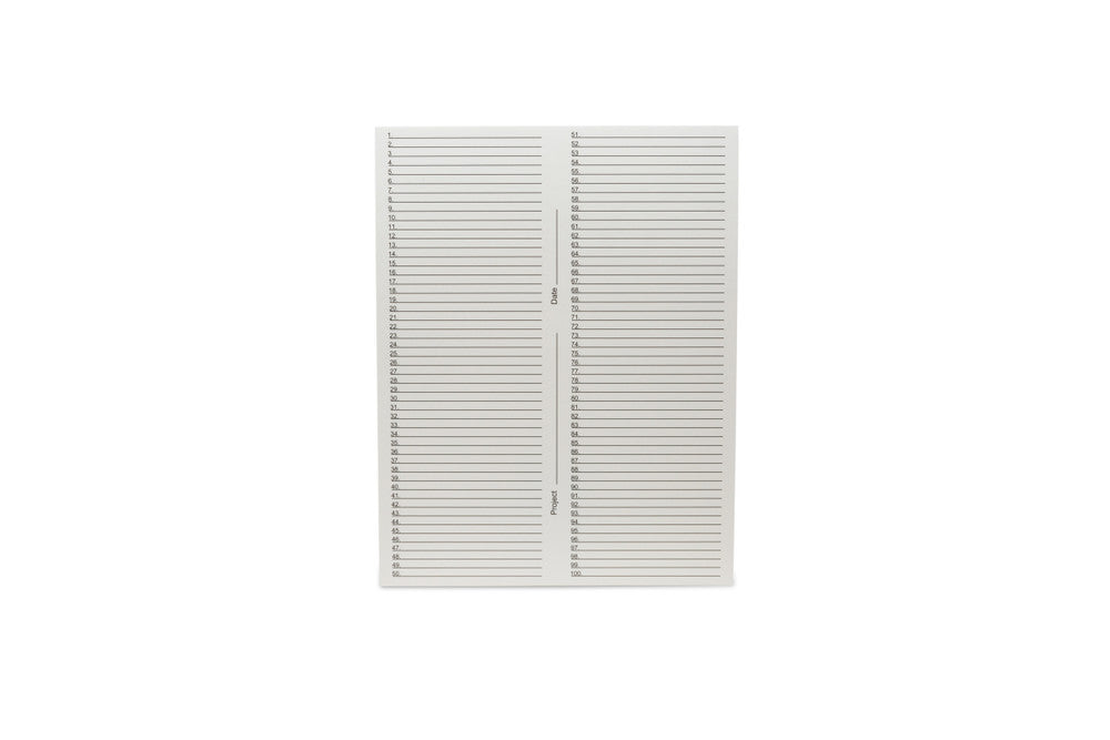 120741 - Heathrow Scientific Microscope Slide Box Replacement Inventory Cards - 10/Pack