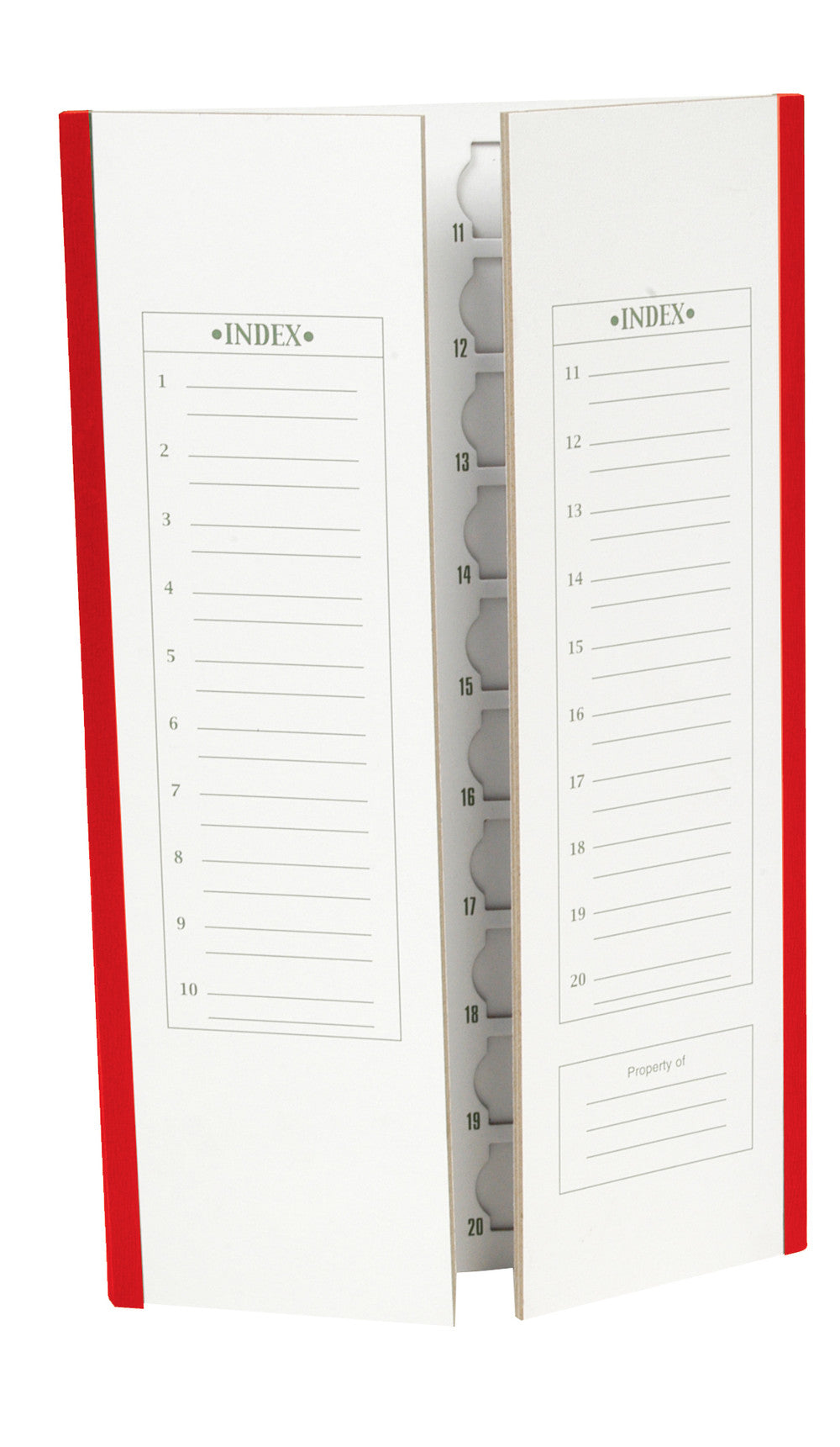 Heathrow Scientific 20-Place Cardboard Slide Tray, Case of 72 — Red, 120196