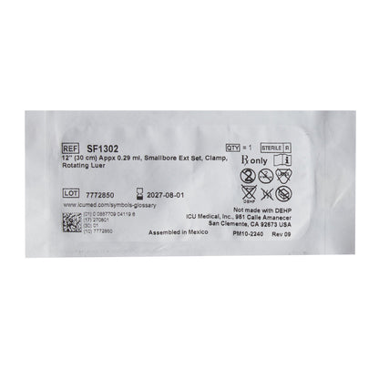 ICU IV Extension Set Small Bore 12 Inch Tubing