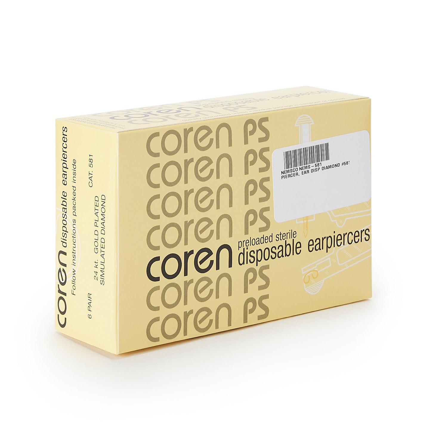 Coren PS Ear Piercer Disposable White – Box of 6 - view 2