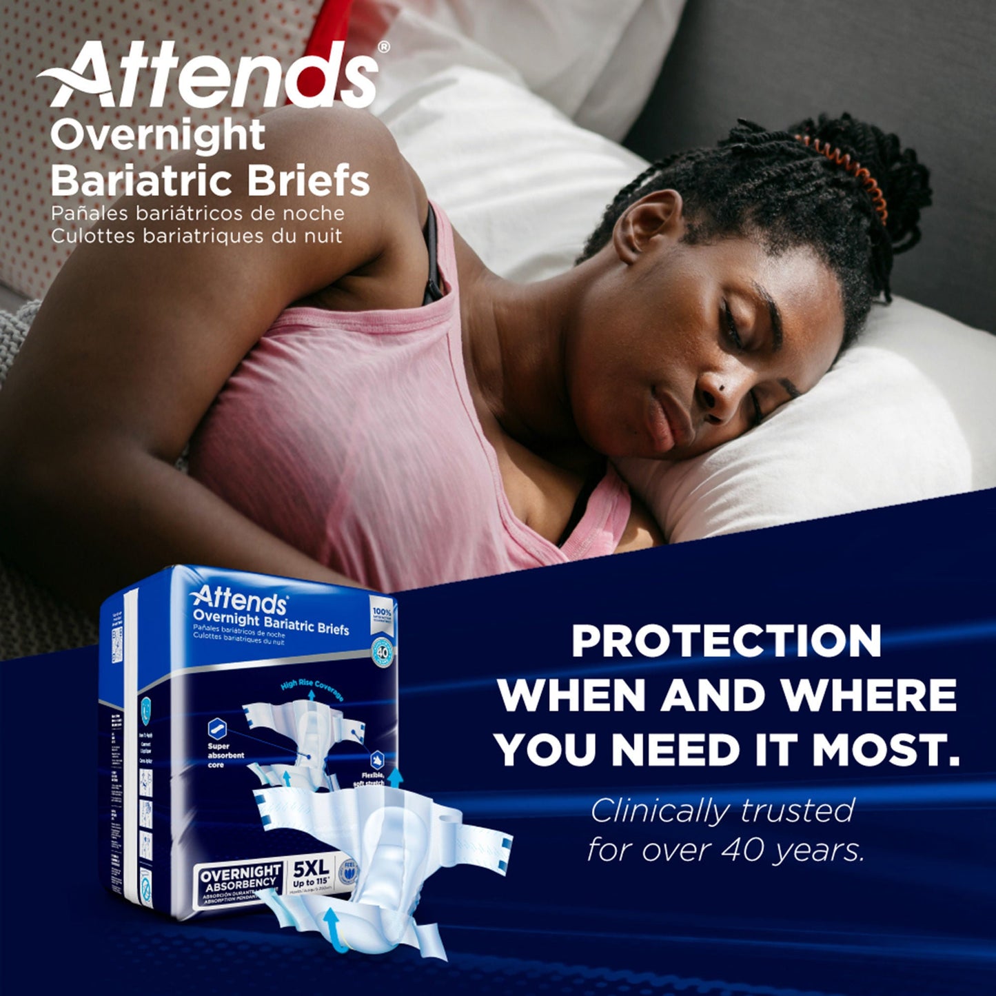 Attends® Overnight Bariatric Briefs