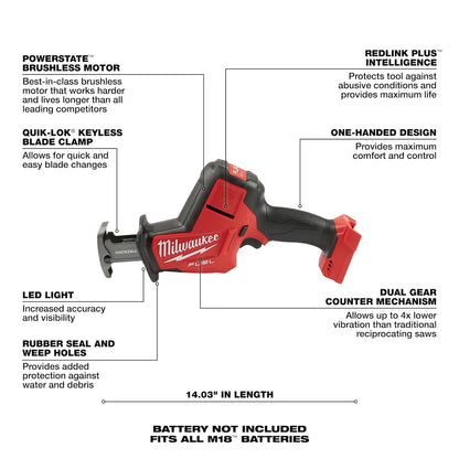 Milwaukee M18 FUEL Hackzall 2719-20 | M18 Battery