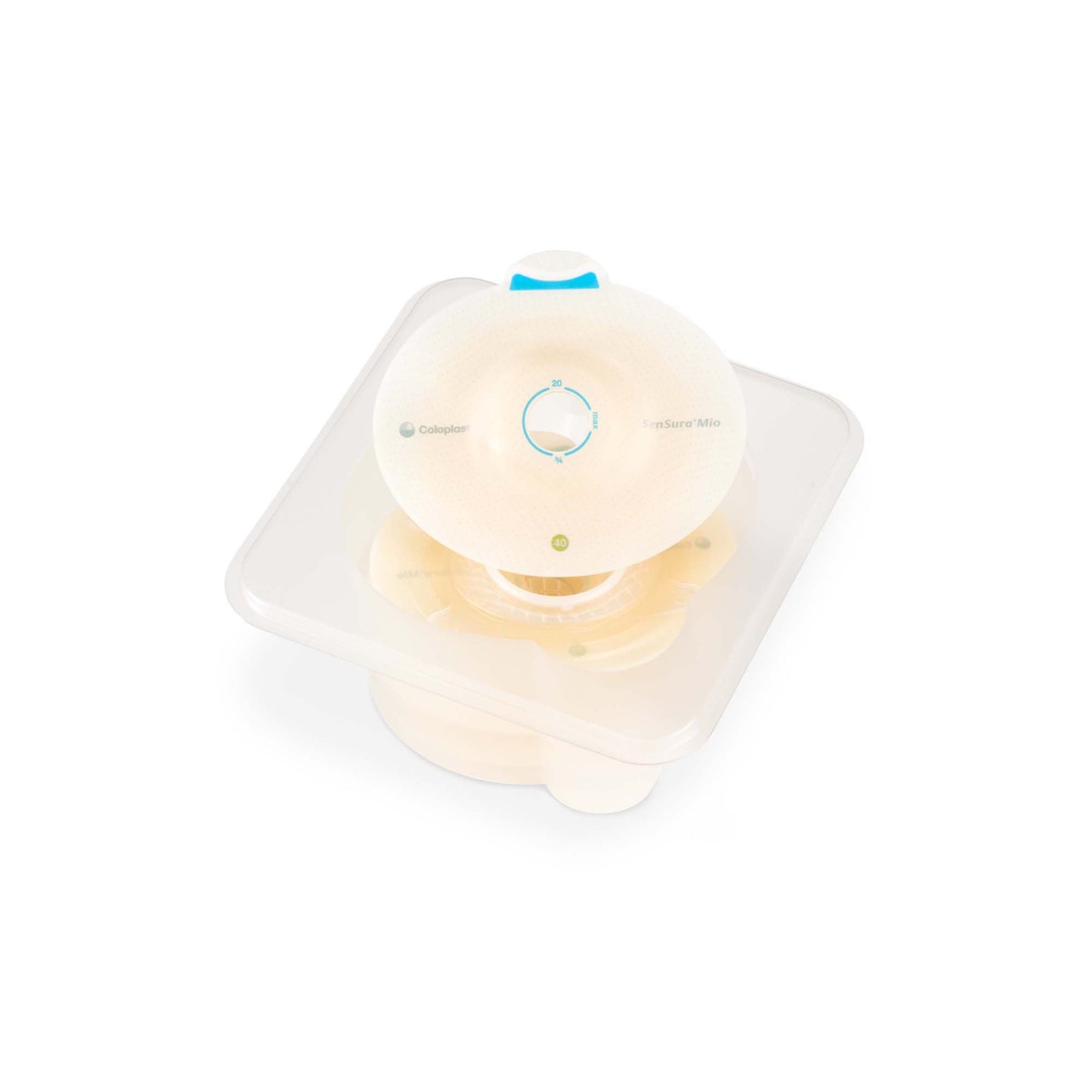 SenSura® Mio Click Convex Deep Ostomy Barrier, Stoma Opening, Green Match