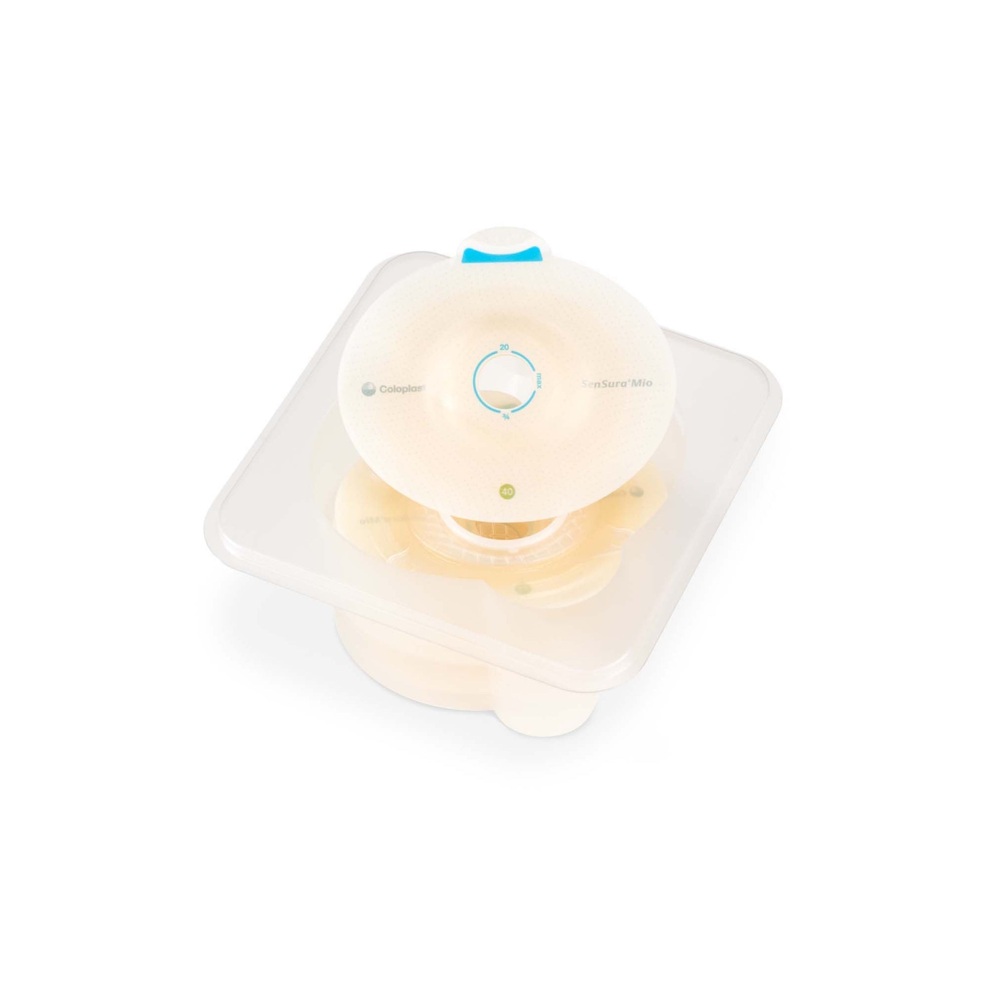SenSura® Mio Click Convex Deep Ostomy Barrier, Stoma Opening, Green Match