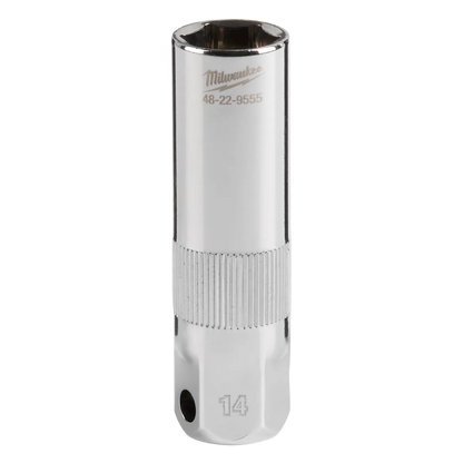Milwaukee 3/8" Drive 14MM Spark Plug Socket 48-22-9555 | 3/8 in Drive