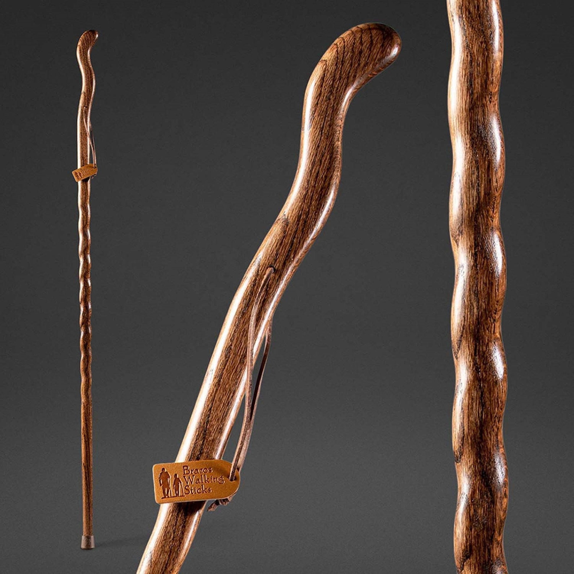 Brazos™ Twisted Oak Ergonomic Fitness Handcrafted Walking Stick, 55-Inch
