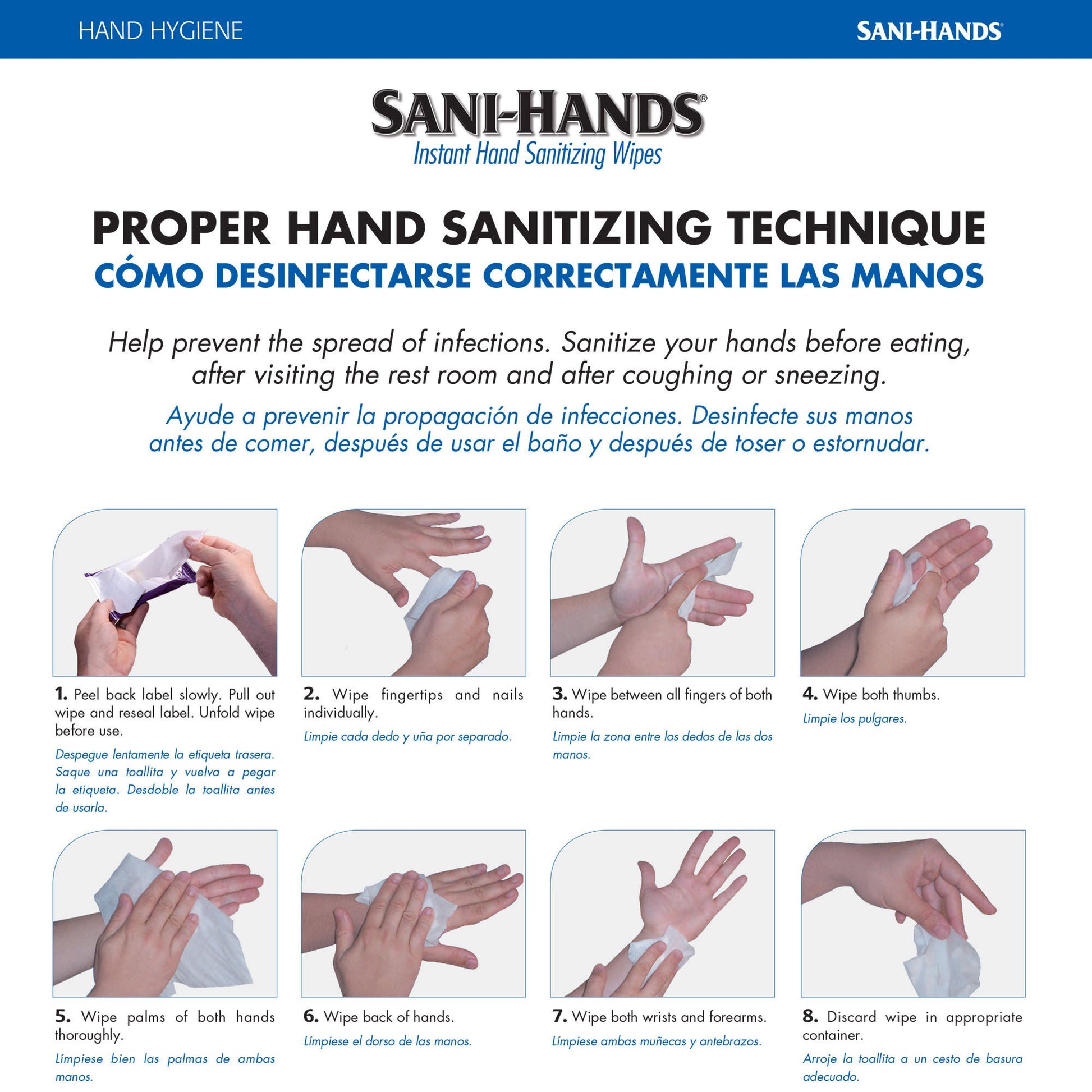 Sani-Hands Hand Sanitizing Wipes, Alcohol, Scented, Soft Pack