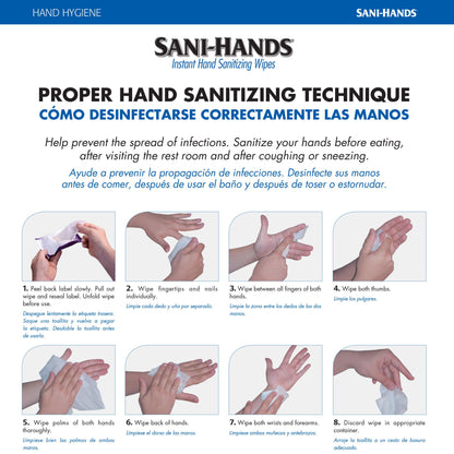 Sani-Hands Hand Sanitizing Wipes, Alcohol, Scented, Soft Pack