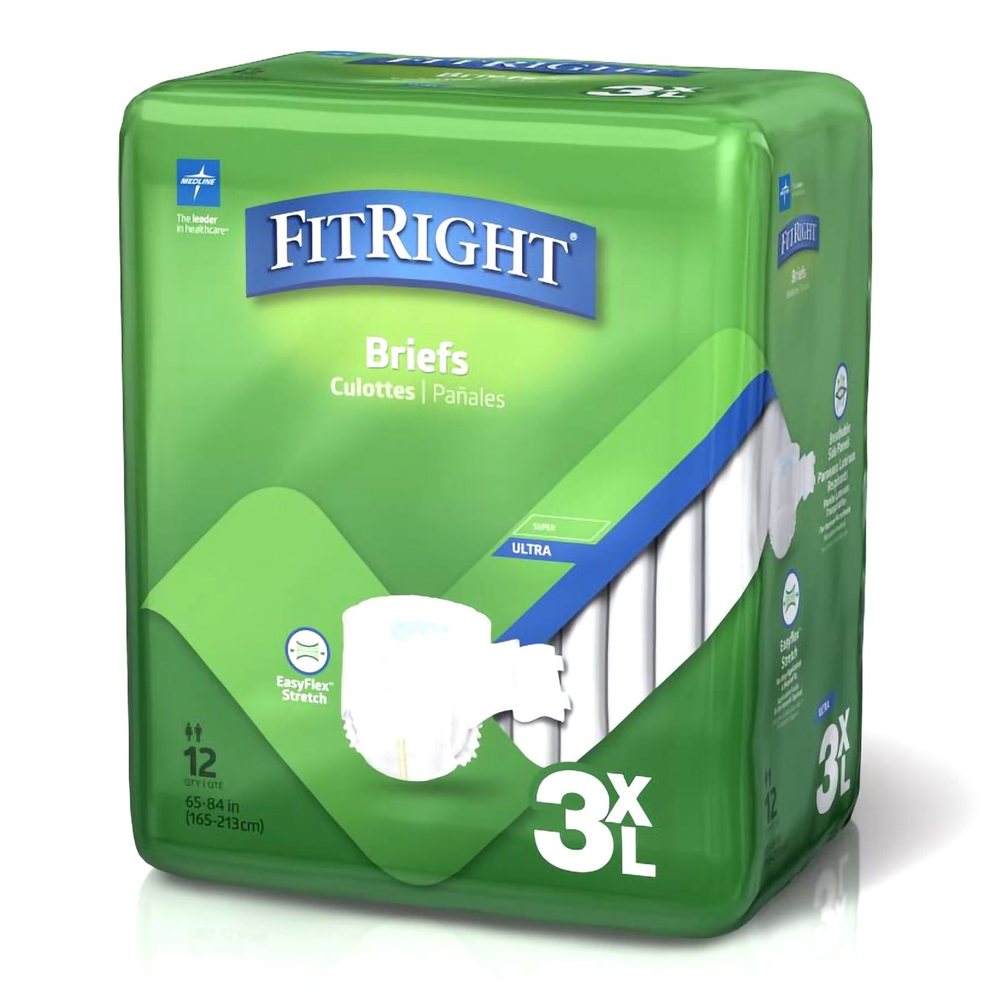 FitRight Bariatric Incontinence Brief Adult Unisex Disposable Heavy Absorbency