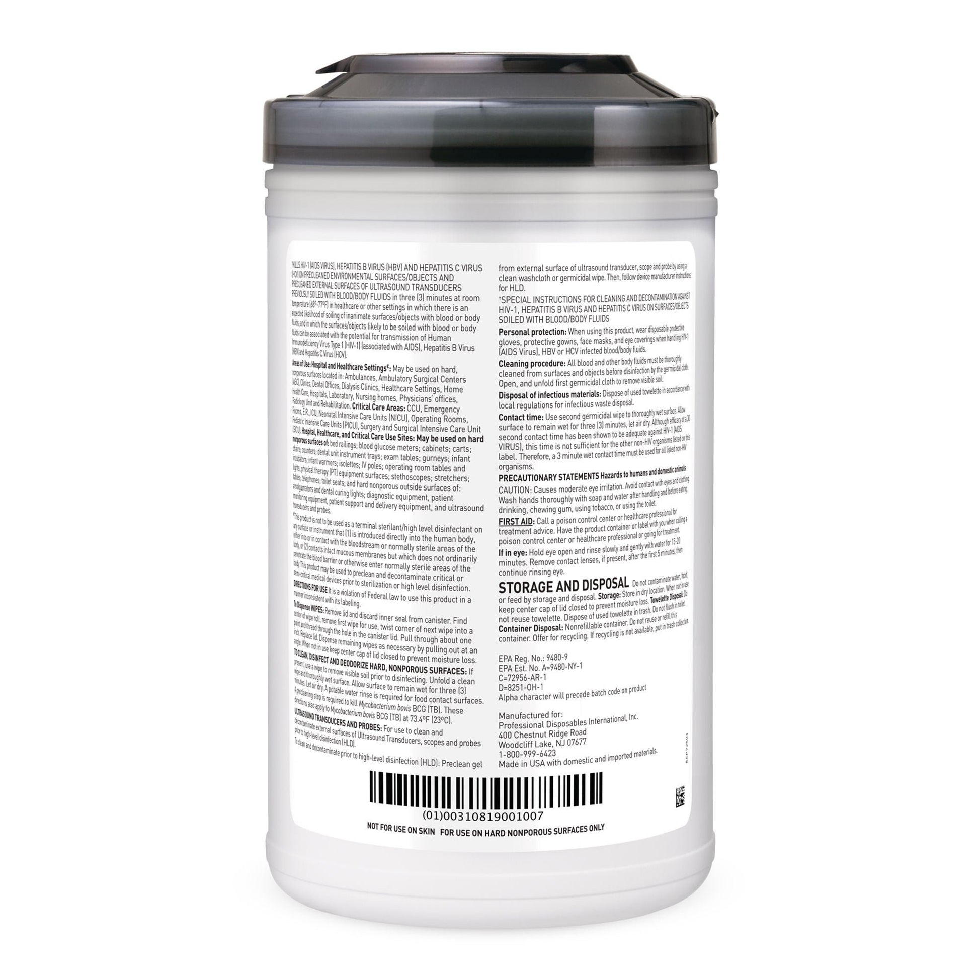 Sani-Cloth® AF3 Germicidal Disinfectant Wipes, Canister, 75 ct.
