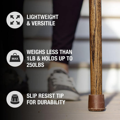 Brazos™ Twisted Oak Traditional Handcrafted Walking Cane, 37-Inch