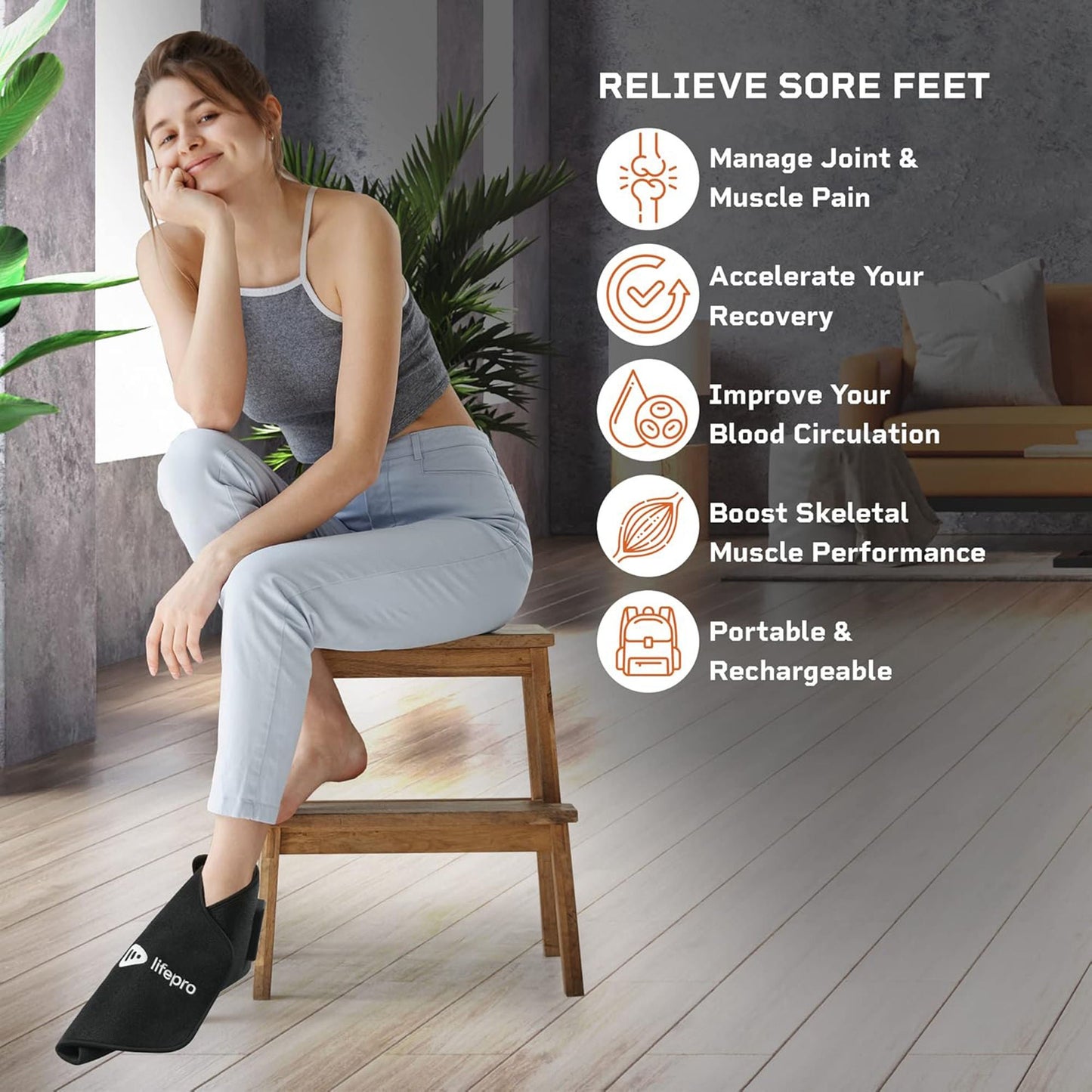 LifeproAllevaSole Ankle Support Wrap Around Ankle / Foot