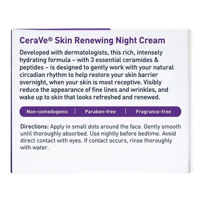 CeraVe® Skin Renewing Night Cream Peptide Complex, Jar