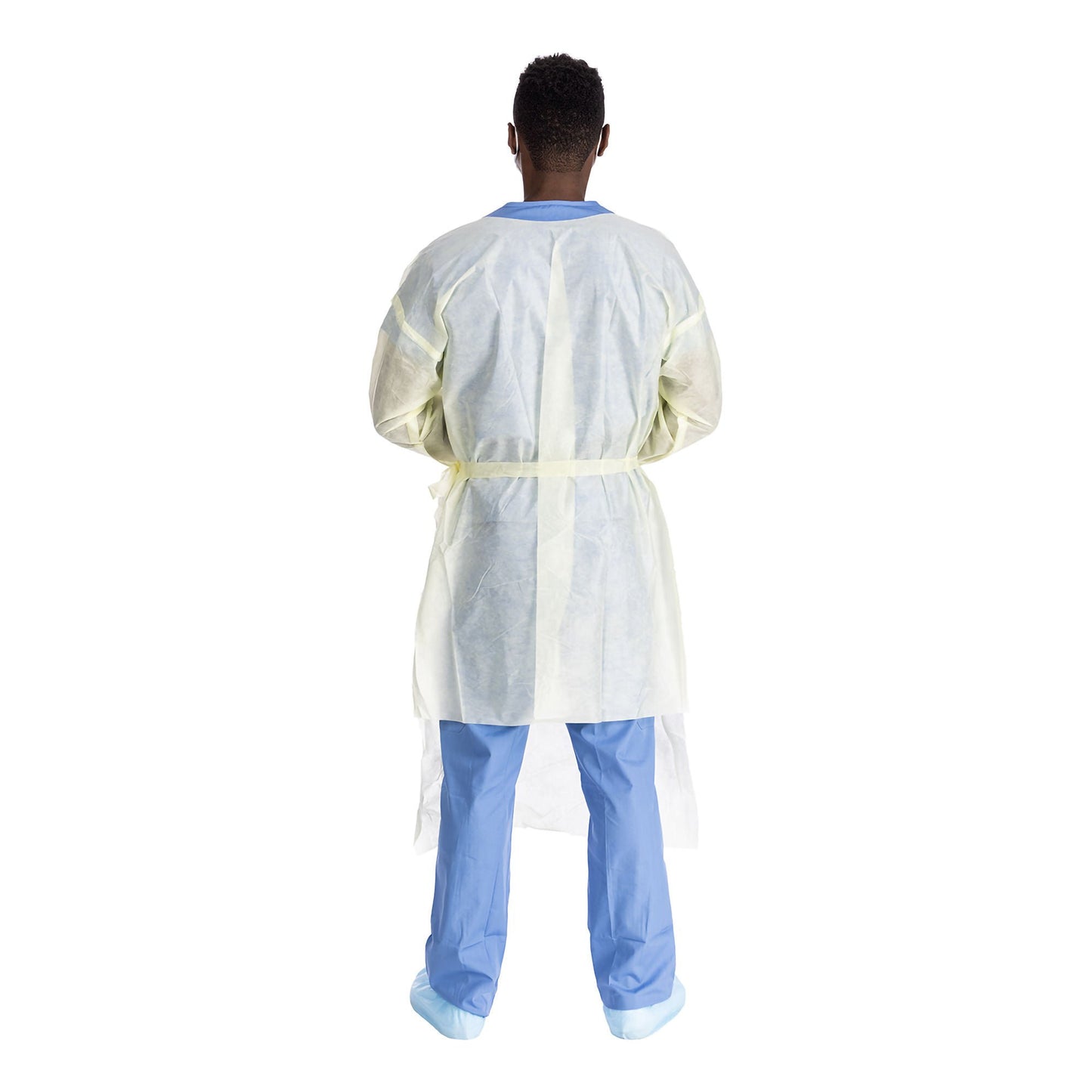Halyard Basics Protective Procedure Gown Large Yellow NonSterile AAMI Level 2 Disposable