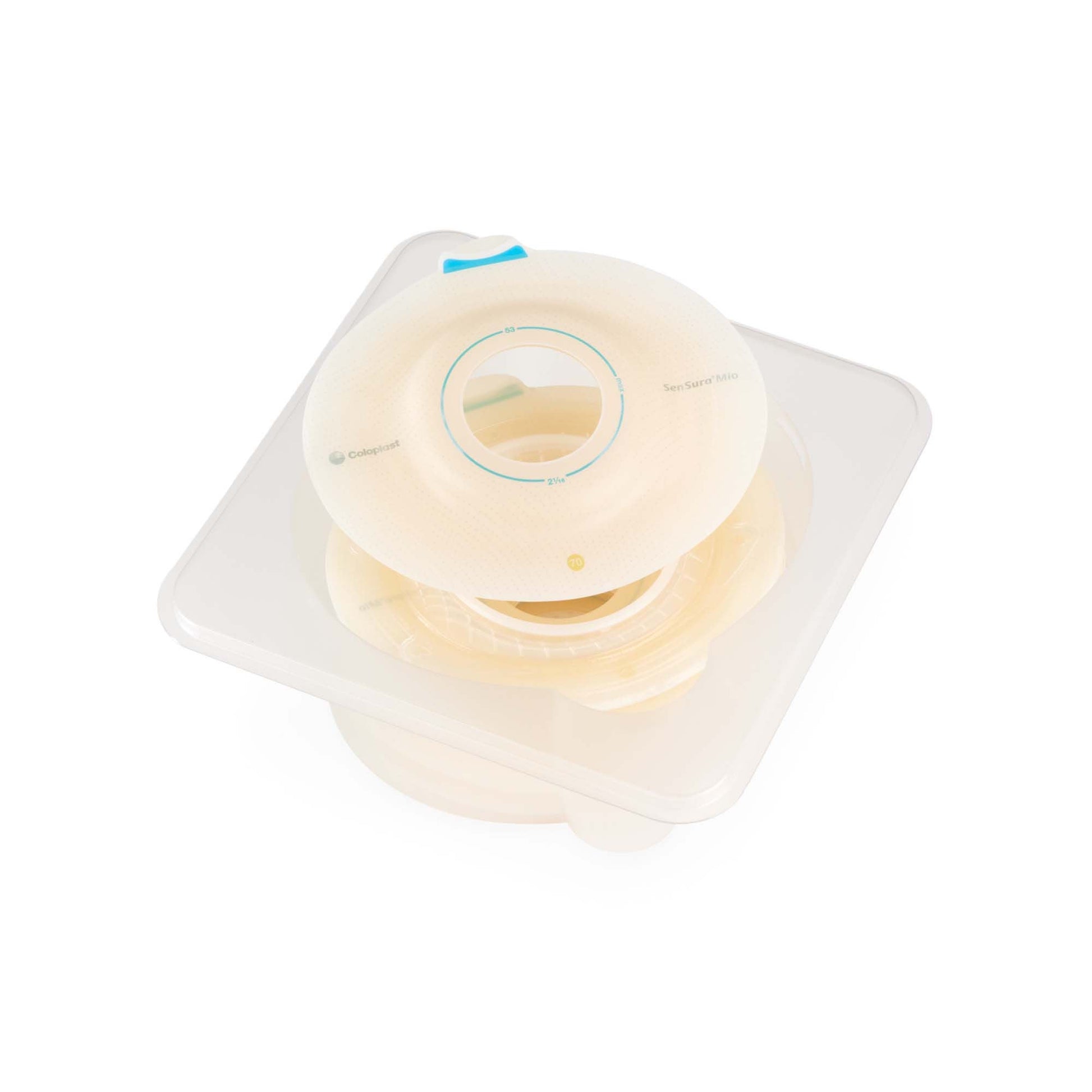 SenSura® Mio Click Convex Deep Ostomy Barrier, Stoma Opening, Yellow Match