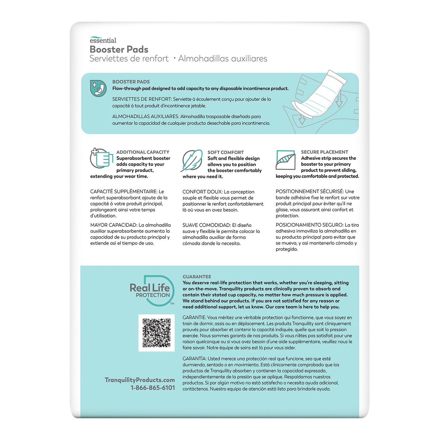 Comfort Care™ Incontinence Booster Pad, 12-Inch Length