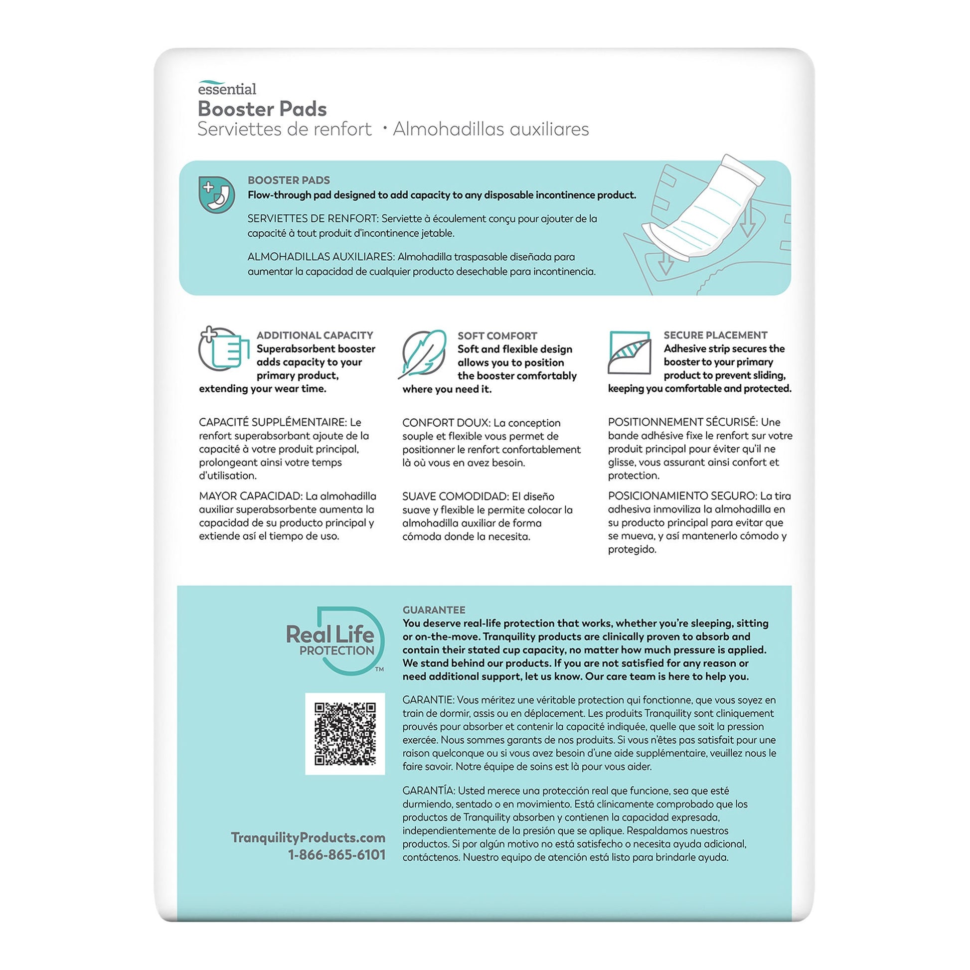 Comfort Care™ Incontinence Booster Pad, 12-Inch Length