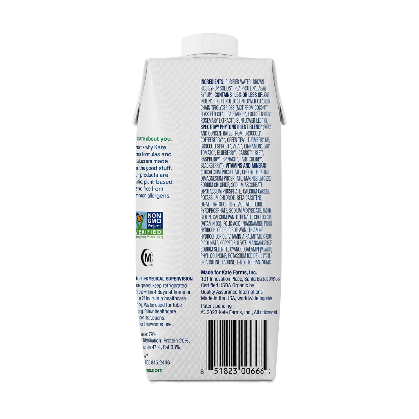 Kate Farms® Standard 1.0 Sole-Source Nutrition Formula, Carton