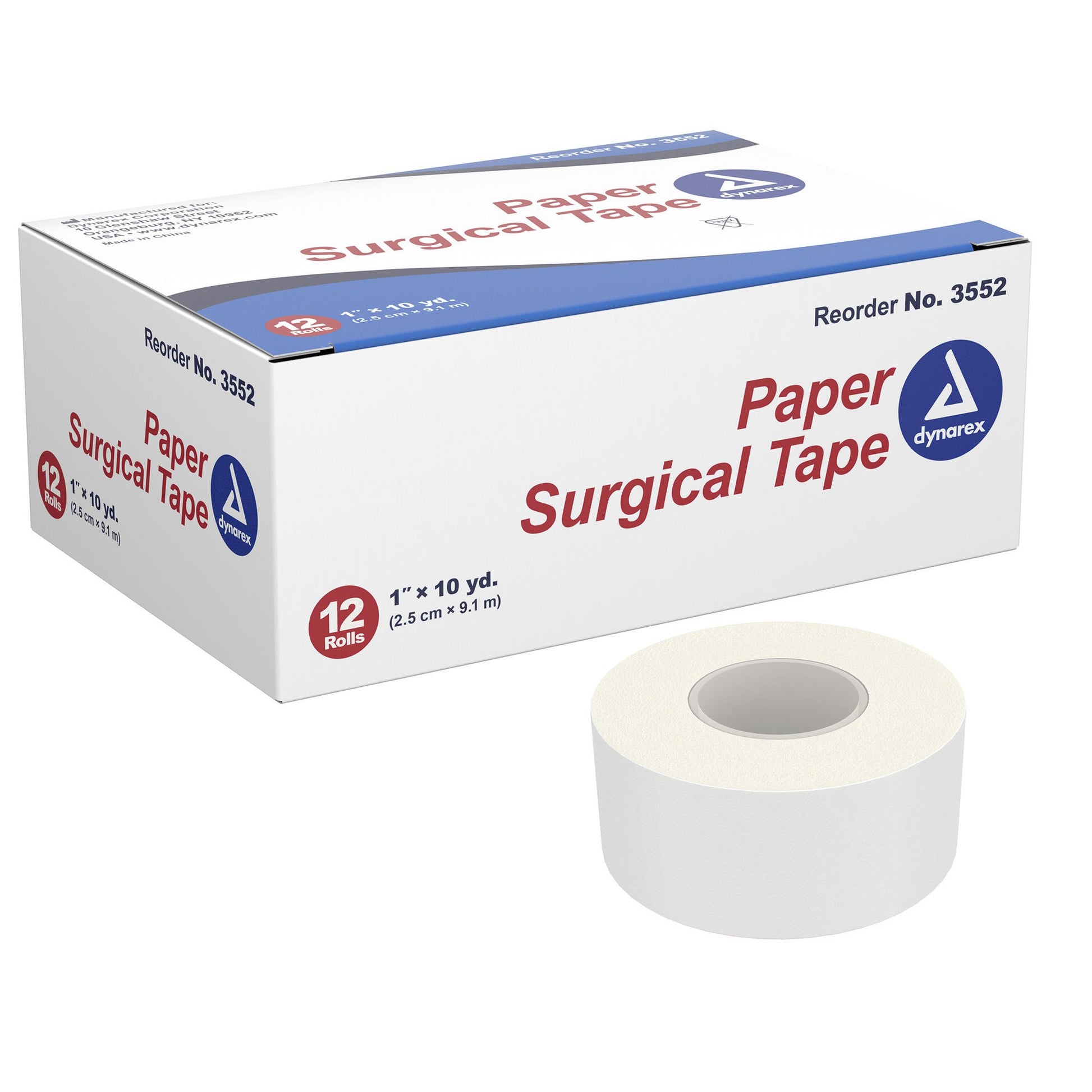 dynarex® Paper Medical Tape, White