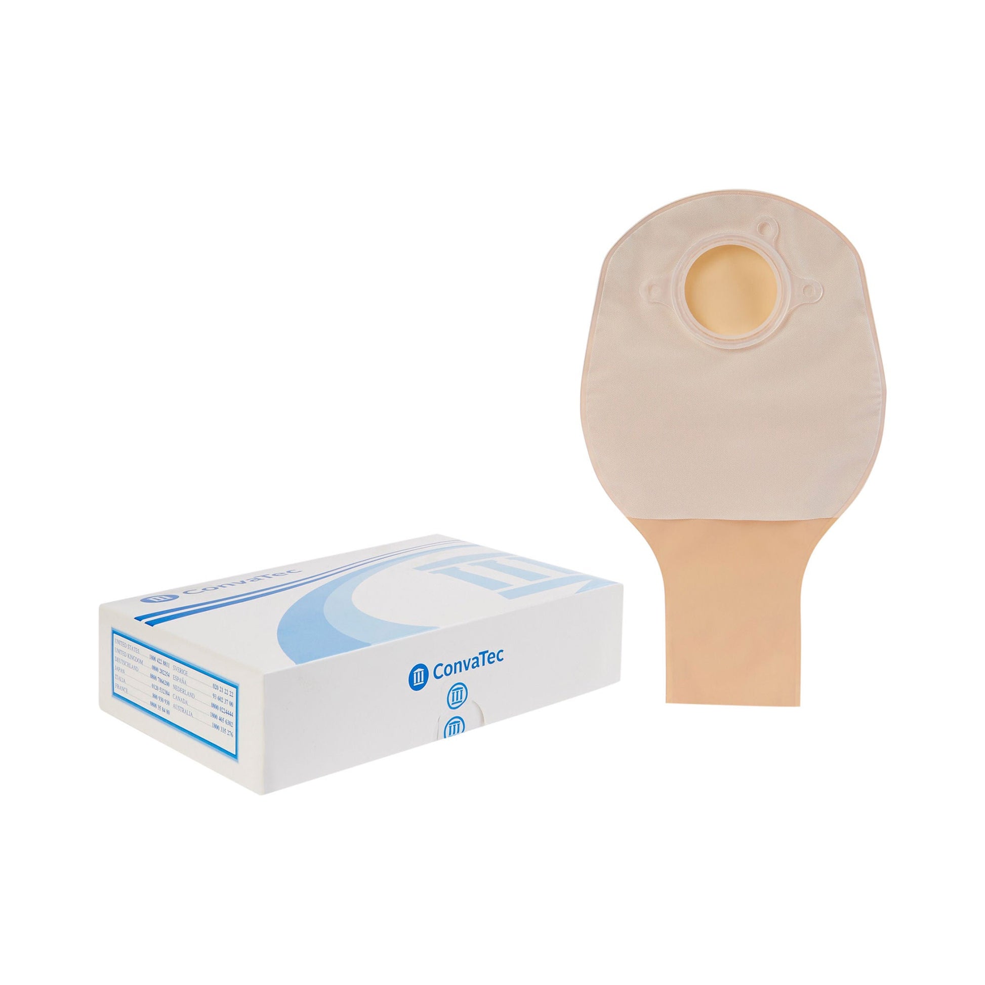 Sur-Fit Natura® Two-Piece Opaque Colostomy Pouch, Length, 1¾ Inch Flange